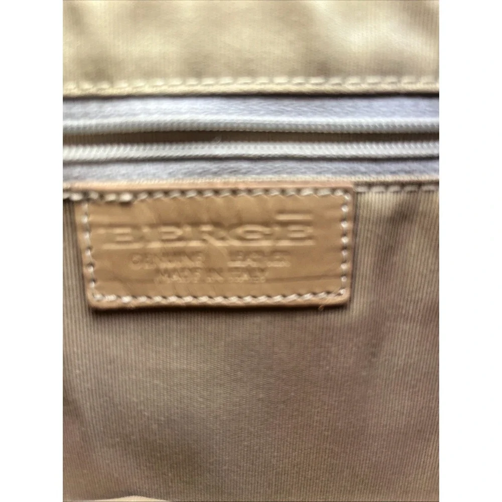 B. Berge Italy White Leather Rainbow Buckle Hobo Shoulder Bag Y2K Made in Italy